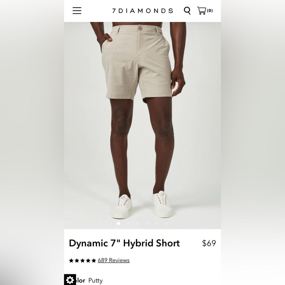 7Diamonds Dynamic 7" Hybrid Short Men’s size 30 - Excellent Condition